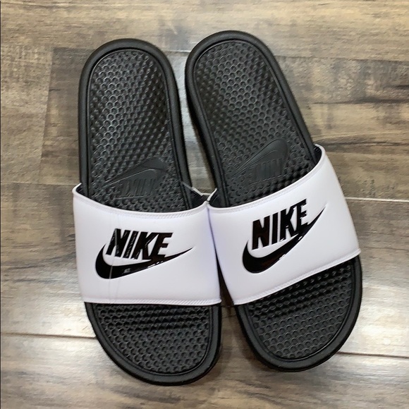 NIKE BENASSI JDI SLIDES white/black-black men’s - Picture 11 of 16